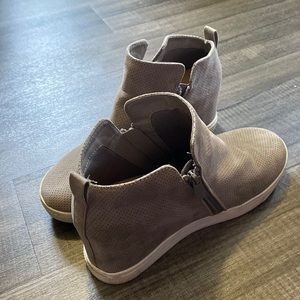 Wedge sneaker booties
